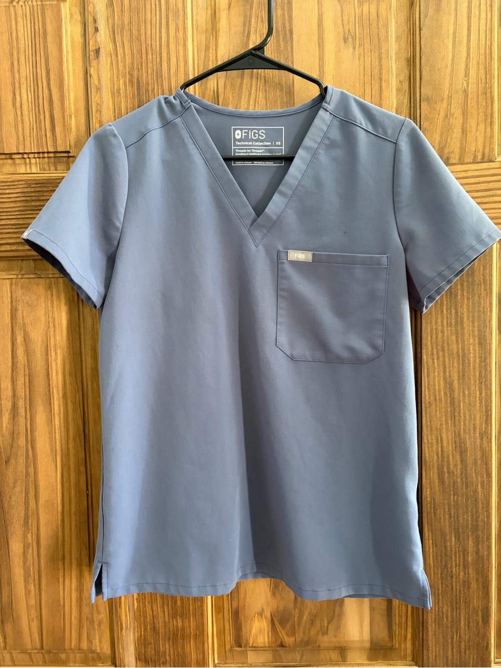 FIGS Catarina Scrub Top XS Gray Blue Technical Collection PO# 2004